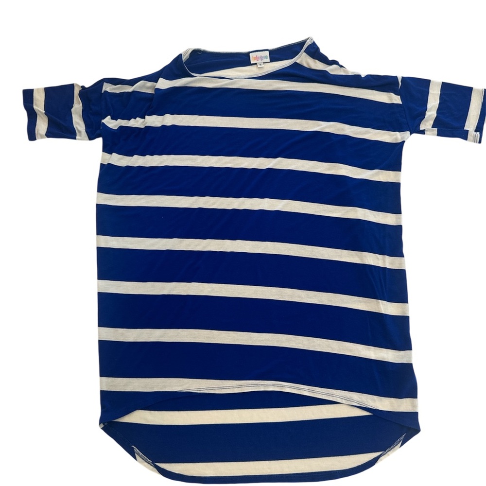 LULA ROE‎ Size Small tee blue stripe flowy relaxed top tunic